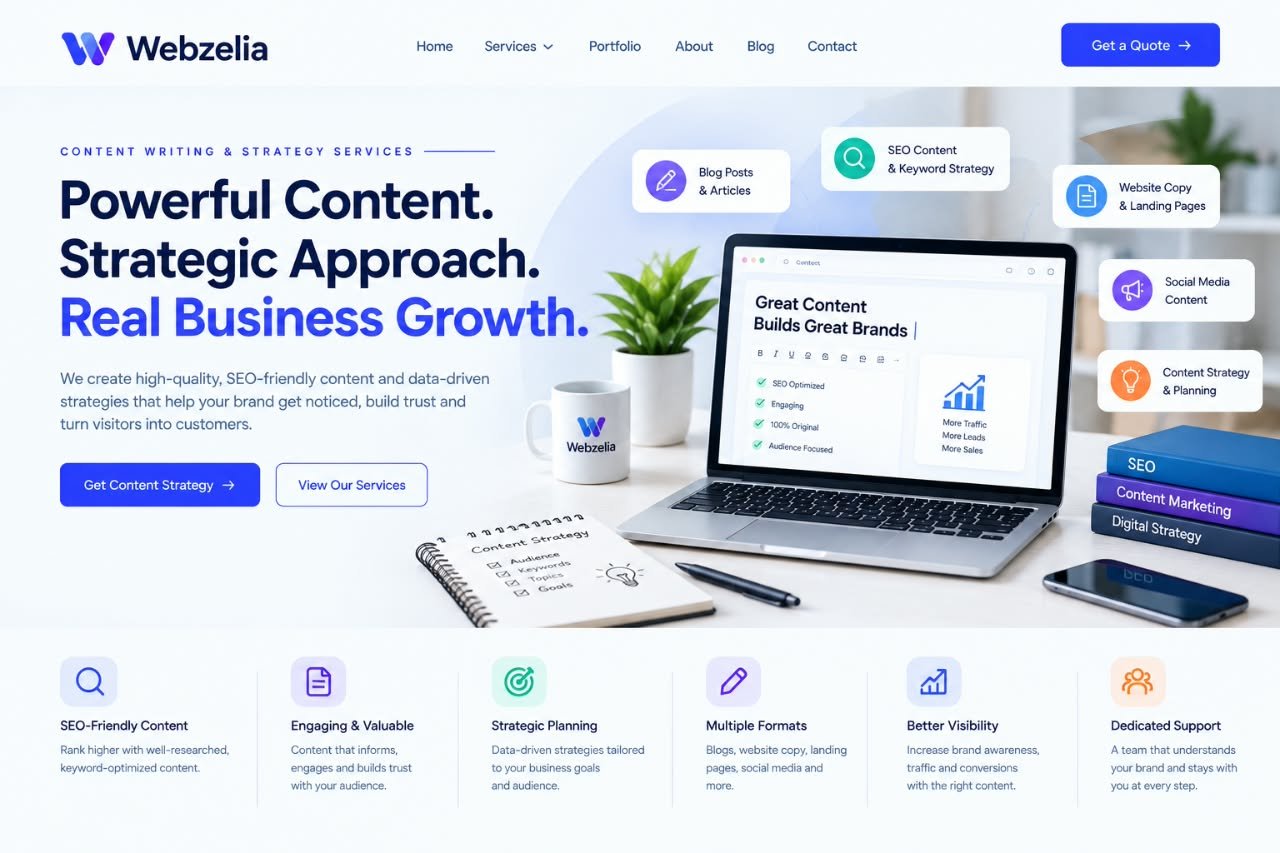 Content marketing services by Webzelia